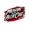 Movin' With AllieCat Sticker — Retro Racing-Decal Laptop & Water Bottle Sticker